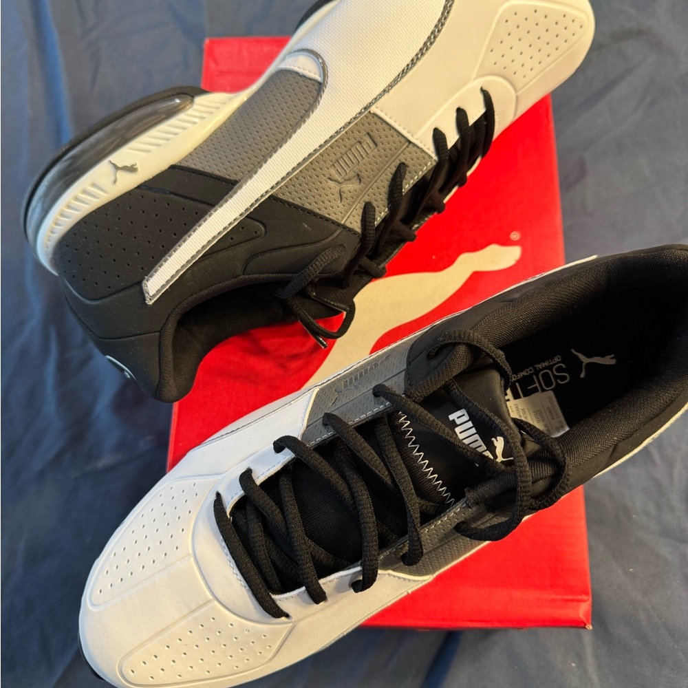 NIB Puma Cell Surin 2 Matte White Charcoal Grey Cross-Trainers Men's Size 11-1/2